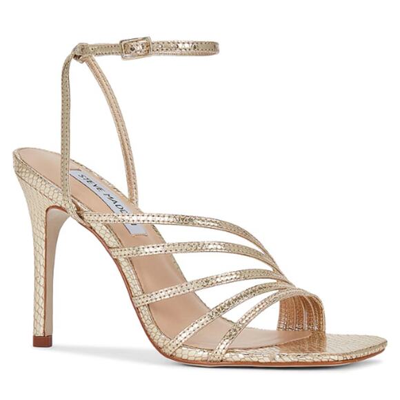 Steve Madden Shoes - Steve Madden Kamila Wrap Heel in Gold Snake Size 7